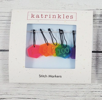 Rainbow stitch markers with numbers for counting stitches