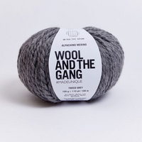 Wool and the Gang Alpachino Merino Yarn Wool and the Gang Tweed Grey AM