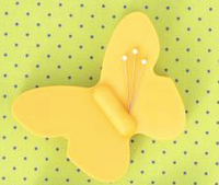 Butterfly Pin and Needle Magnet Notions Dritz Yellow
