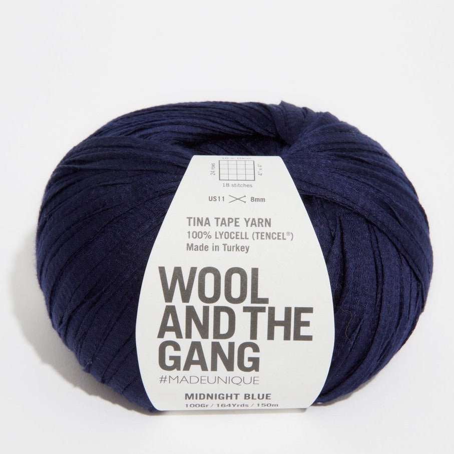 Wool and the Gang Tina Tape Yarn Wool and the Gang Midnight Blue