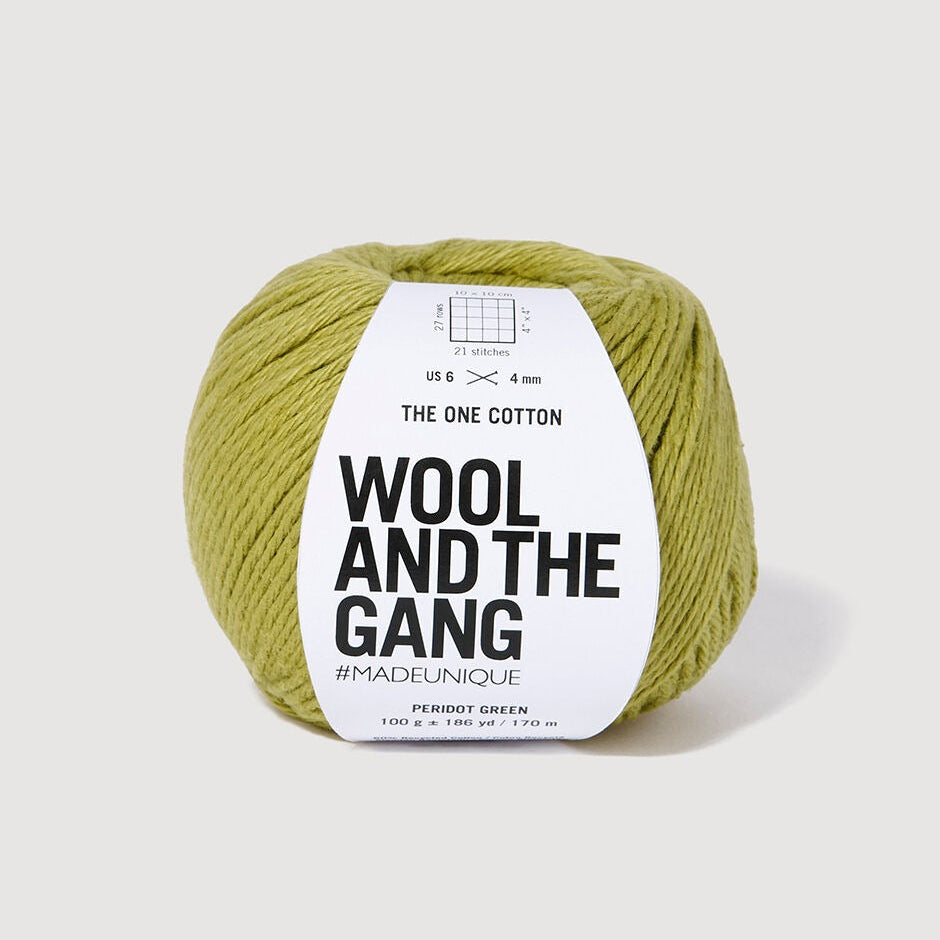The One Cotton Yarn Wool and the Gang Peridot Green