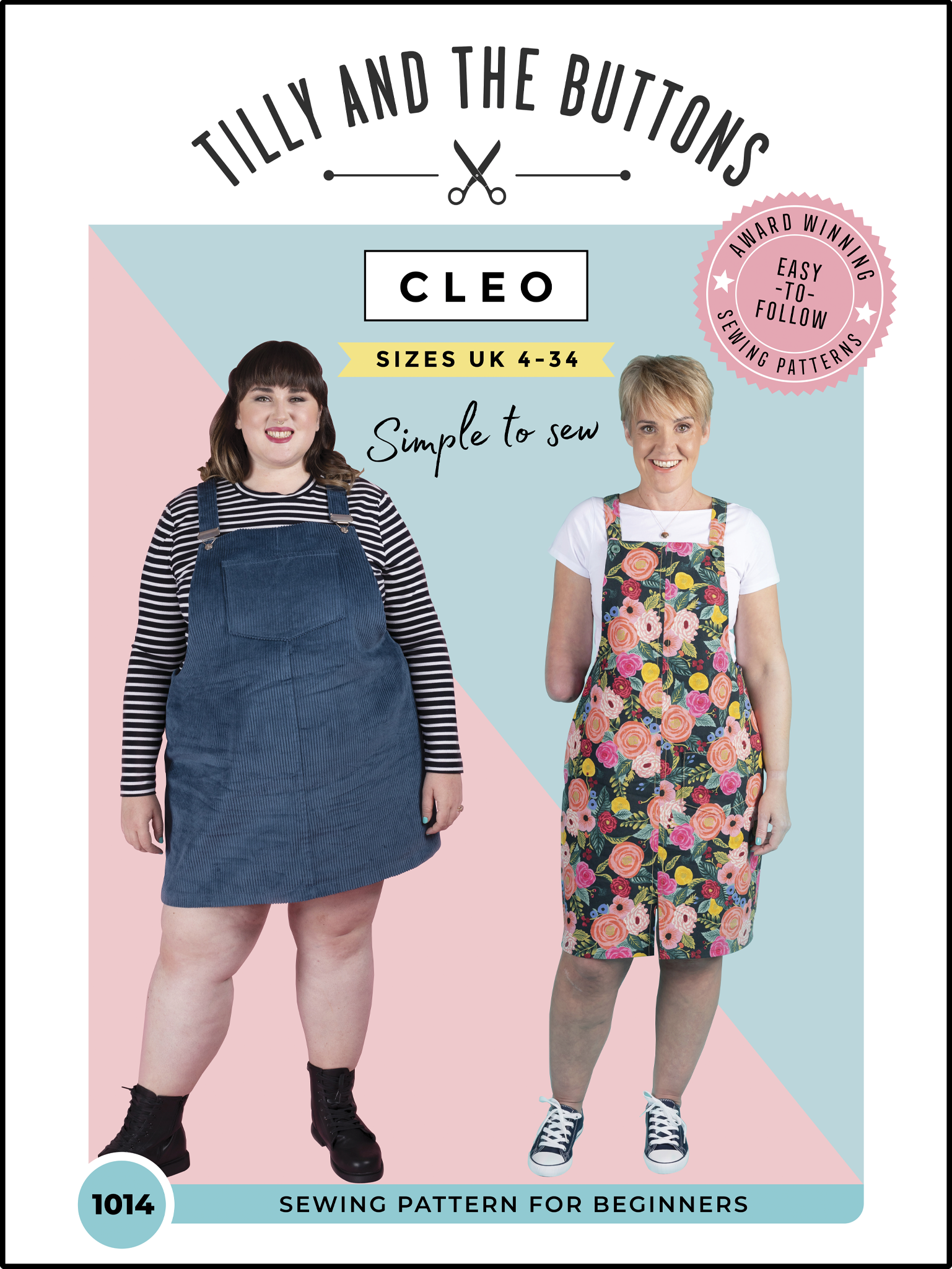 Cleo Dungaree Dress Pattern (US0-30) Pattern Tilly and the Buttons