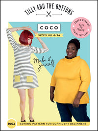 (New!) Coco Top + Dress Pattern - Sizes US 2 - 30 Pattern Tilly and the Buttons