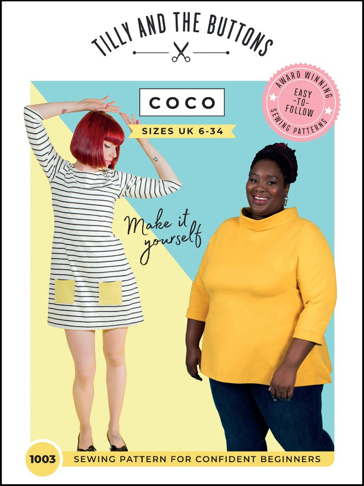 (New!) Coco Top + Dress Pattern - Sizes US 2 - 30 Pattern Tilly and the Buttons