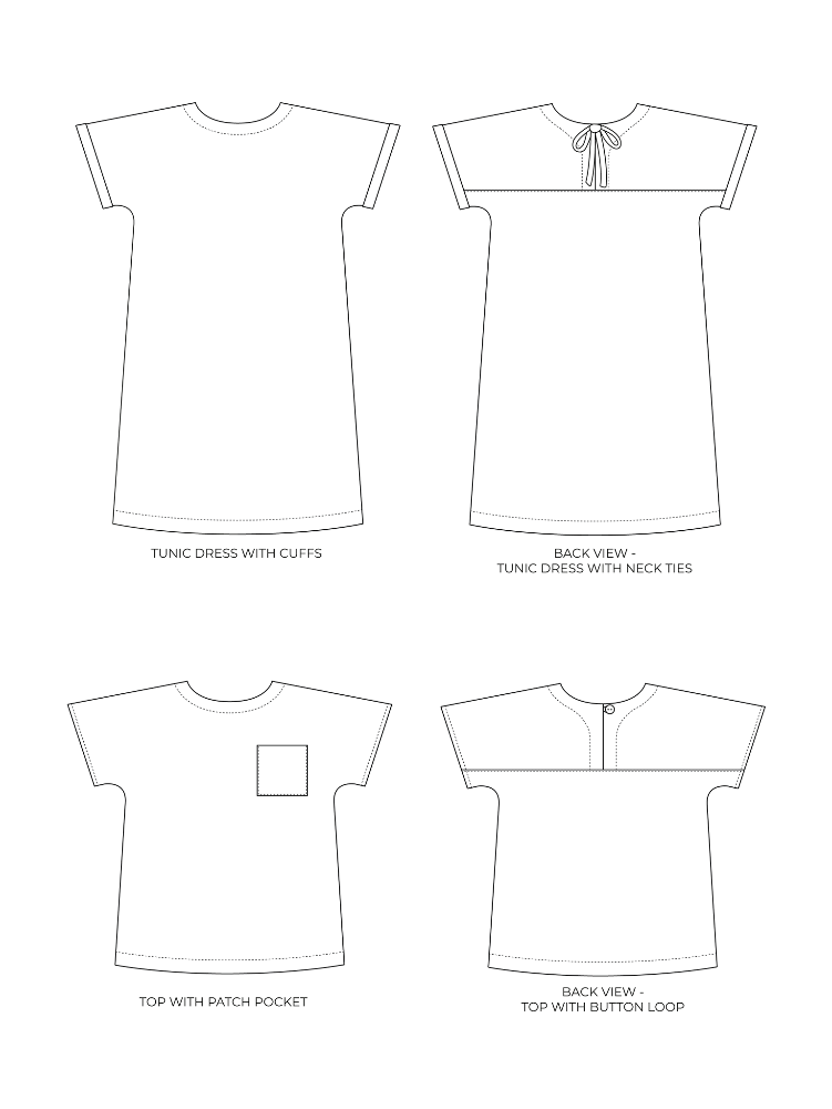 Stevie Top and Dress Pattern Pattern Tilly and the Buttons