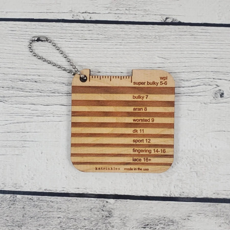 WPI Yarn Weight Gauge With Lines Mini Tool Loom Katrinkles