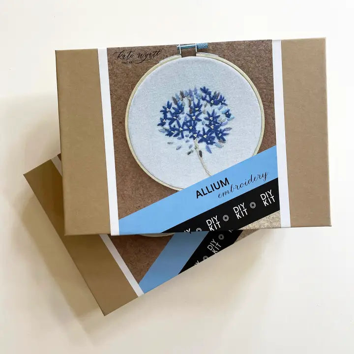 Allium embroidery kit box
