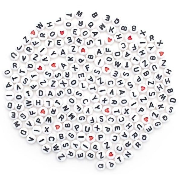 Alphabet Beads-White & Black Notions CousinDIY