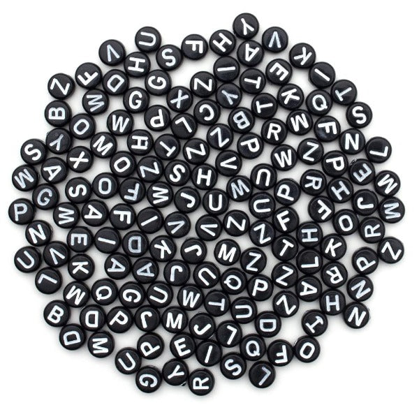 Alphabet Beads-Black & White Notions CousinDIY