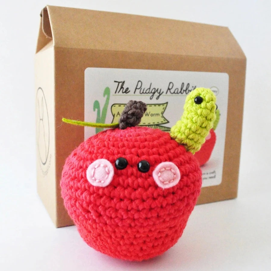 Apple DIY Crochet Kit The Pudgy Rabbit