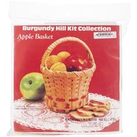 Front of the kit showing a finished basket with apples and other fruit in it