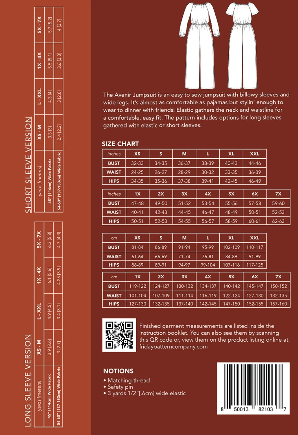 Avenir Jumpsuit Pattern