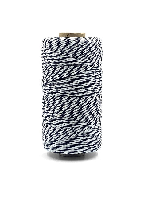 2mm Bakers Twine Gift Wrap May Arts Black & White