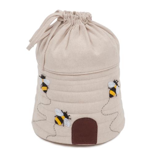 Beehive shaped drawstring bag