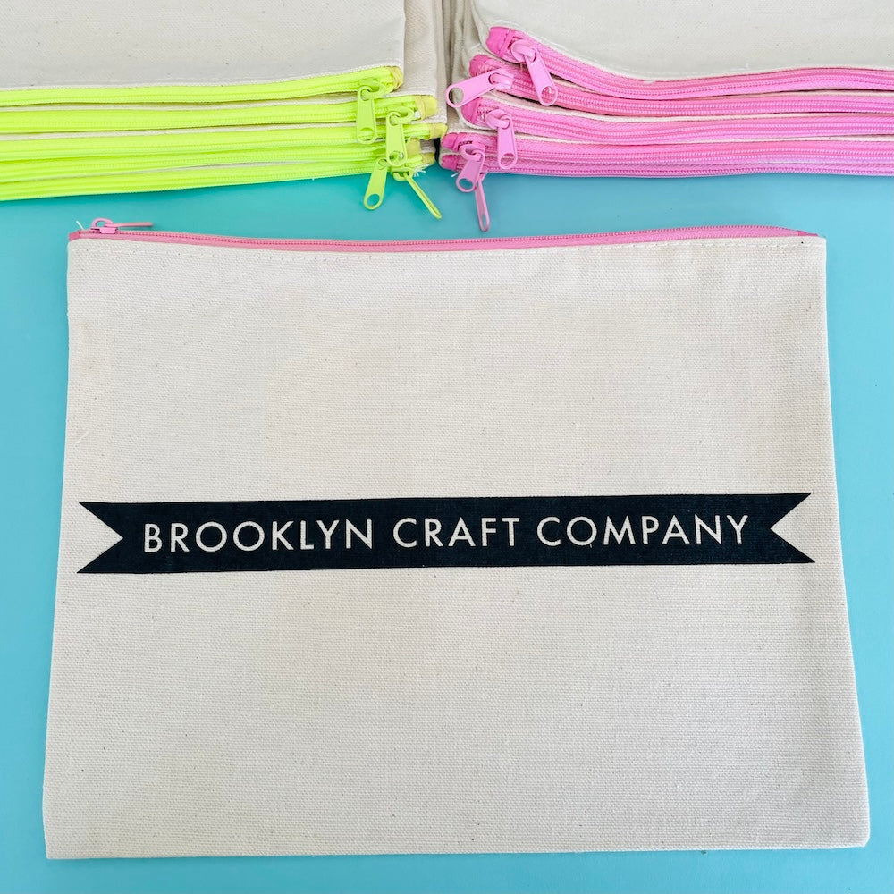 Brooklyn Craft Co. Zipper Pouch Gift Brooklyn Craft Company Neon Yellow