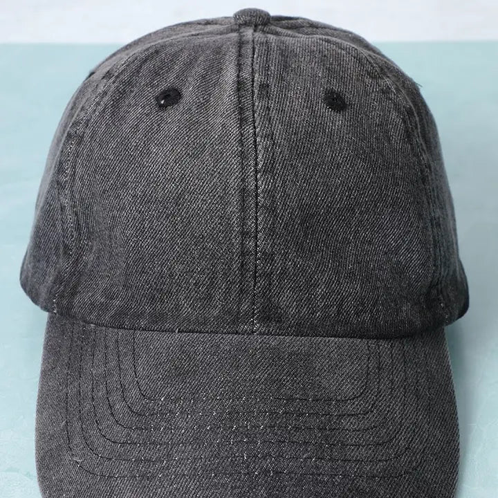 Blank Dad Hat for Embroidery Accessories Brooklyn Craft Company Black Denim