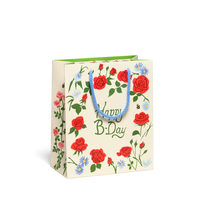 Blooming Roses Medium Gift Bag Gift Wrap Red Cap Cards