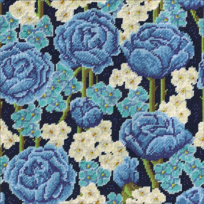 Blue Roses Needlepoint Kit Kit Design Works Crafts