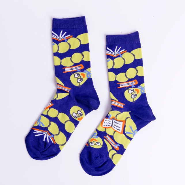 Bookworm Socks Accessories Yellow Owl Workshop
