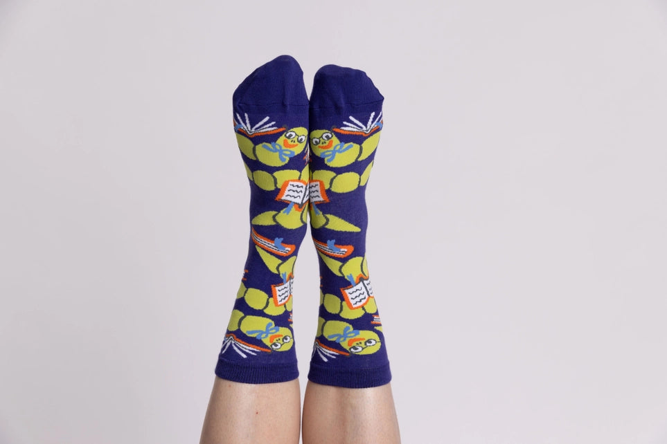 Bookworm Socks Accessories Yellow Owl Workshop