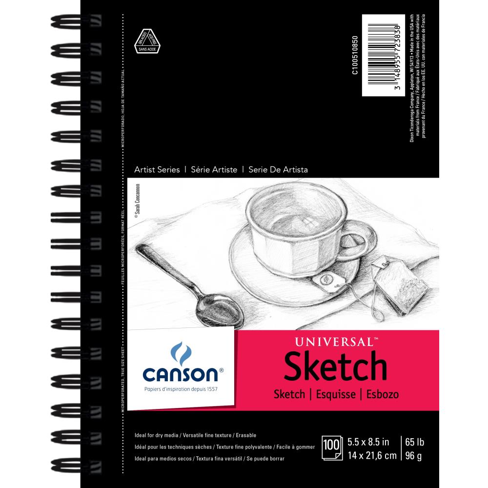 Canson Universal Spiral Sketchbook, 5.5" x 8.5"
