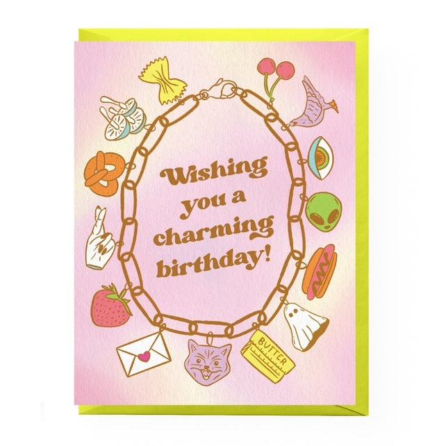 Charm Bracelet Birthday Card Greeting Cards Boss Dotty Paper Co