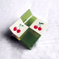 Patchwork cherry hair claw