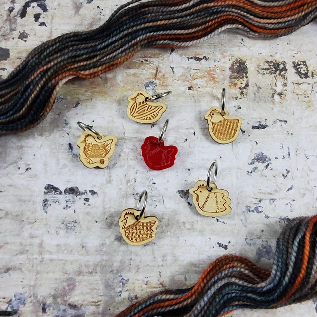 Yarn Chickens Stitch Marker Set Tools Katrinkles