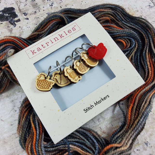 Yarn Chickens Stitch Marker Set Tools Katrinkles