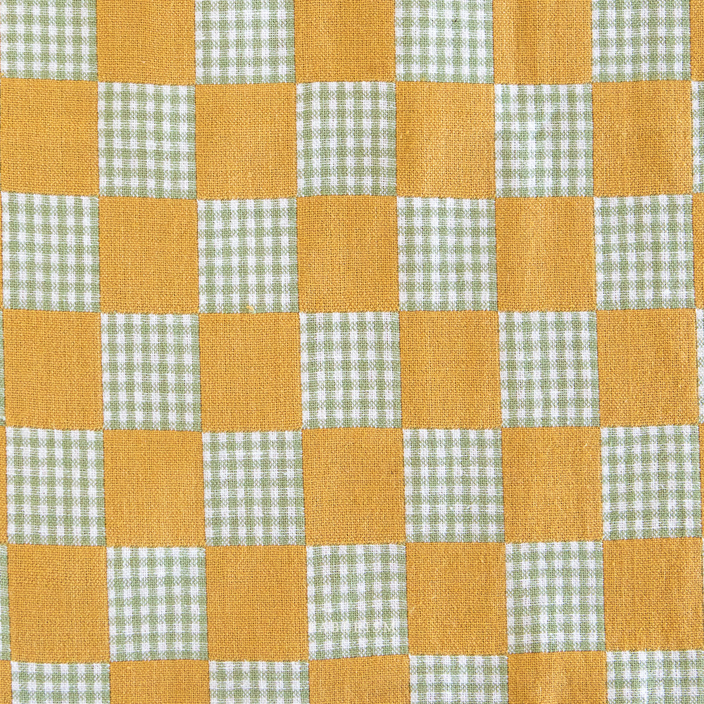 Checkered pattern with alternating yellow and green squares
