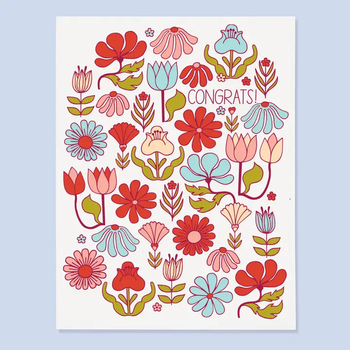 Floral congrats card