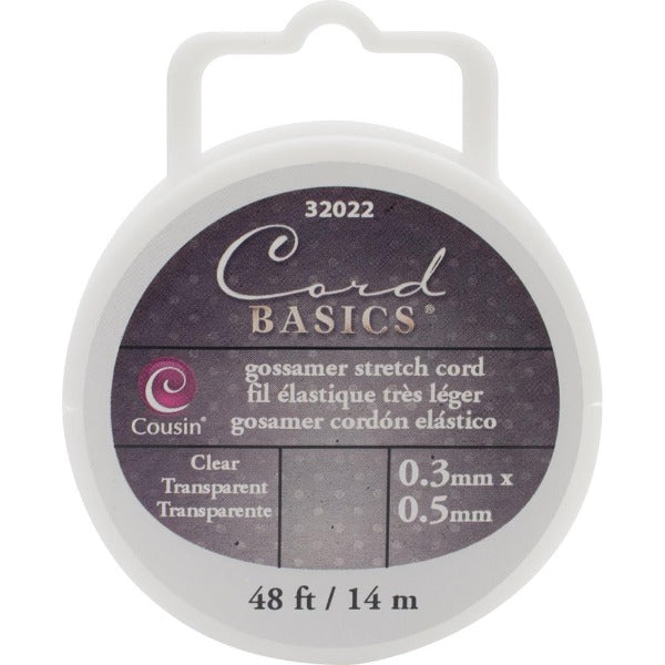 Cord Basics Gossamer Stretch Cord-Clear Notions Cousin