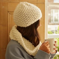 The Cozy Hat and Snood Knitting Kit Kit DMC