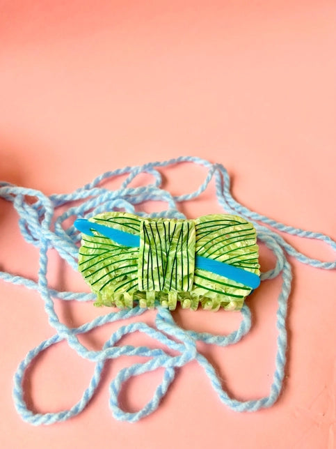 Crochet Yarn Hair Claw Accessories The Peach Fuzz