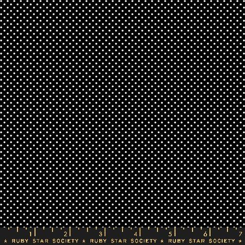 Black fabric with white dots
