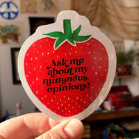 Ask Me About My Numerous Opinions Sticker Accessories MBMB