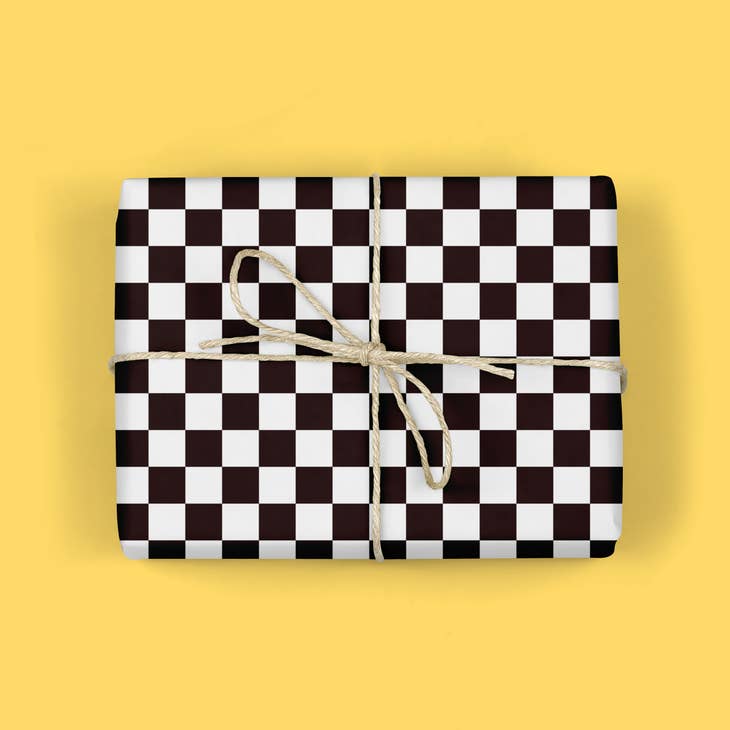 Classic B&W Checkerboard Gift Wrap