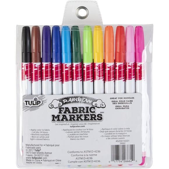 Rainbow Fabric Fine Tip Markers