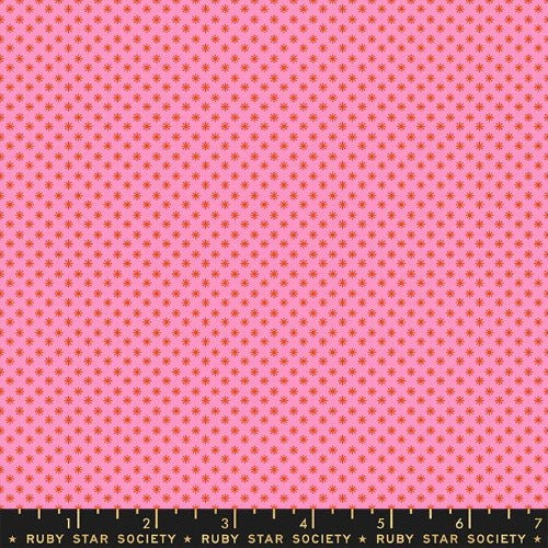 Meadow Star Puff by Ruby Star Society in Flamingo Fabric Ruby Star Society