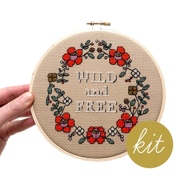Wild and Free Cross Stitch Kit