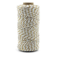 2mm Bakers Twine Gift Wrap May Arts Gold & White