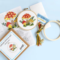 Gnome Cross Stitch Kit Kit The Stranded Stitch