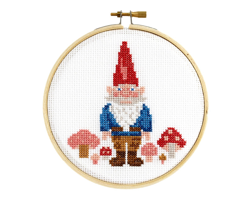 Gnome Cross Stitch Kit Kit The Stranded Stitch
