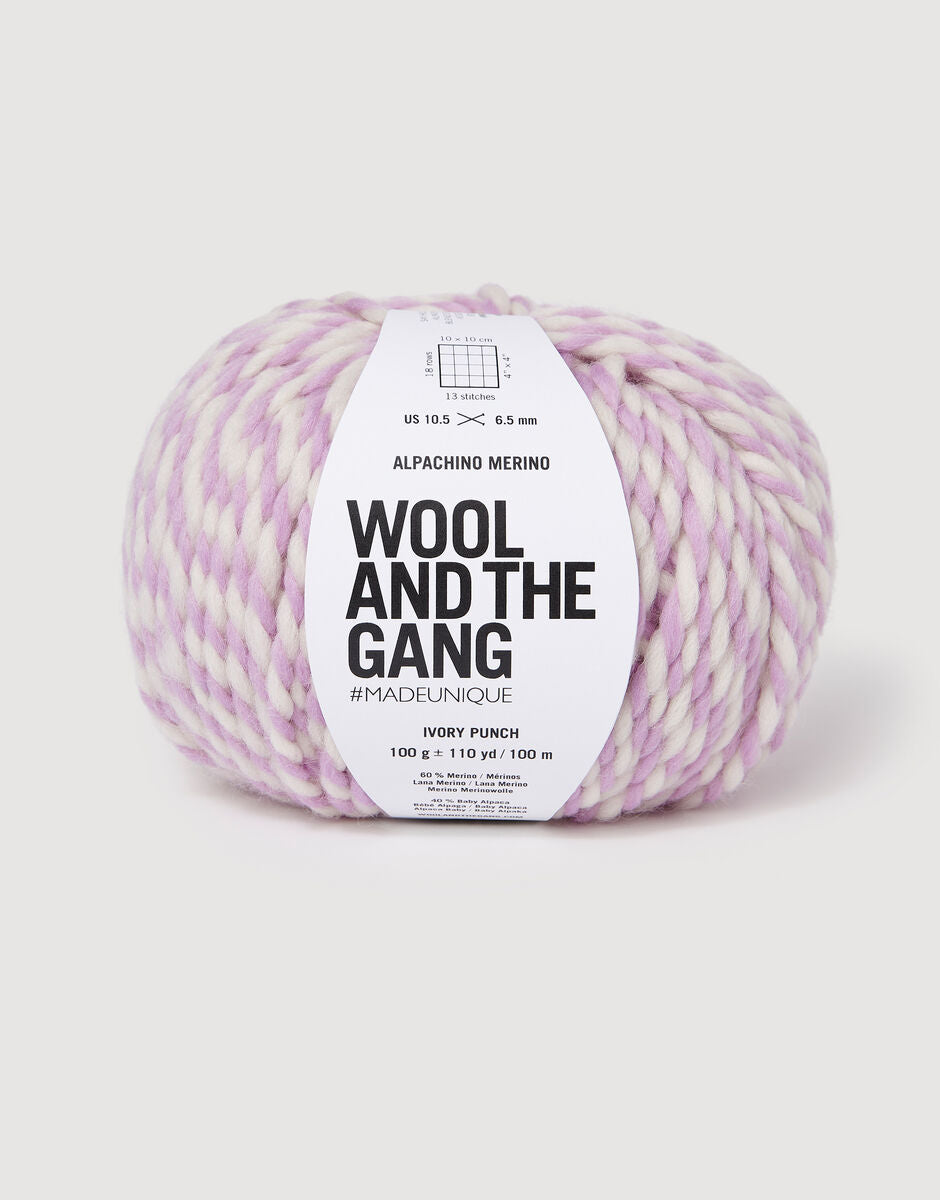 Wool and the Gang Alpachino Merino Twist Yarn Wool and the Gang Ivory Punch