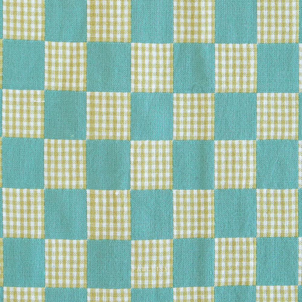 Checkered pattern with alternating jade and green squares