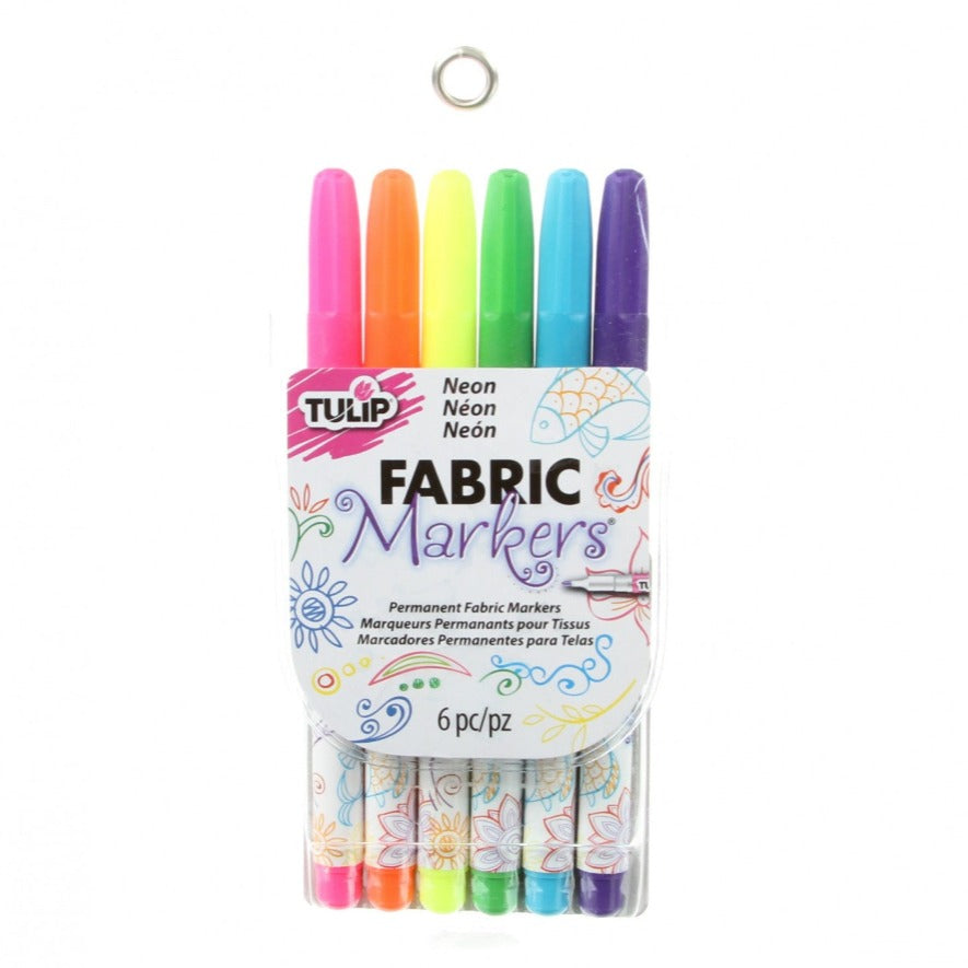 Neon Fine Tip Fabric Markers Art Tulip