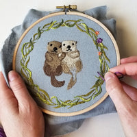 "Otterly Adorable" Landscape Embroidery Kit Jessica Long Embroidery