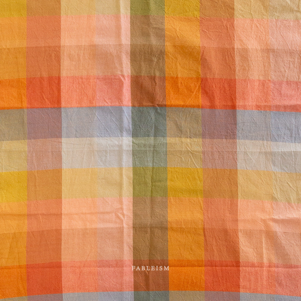 Sunshine inspired plaid fabric
