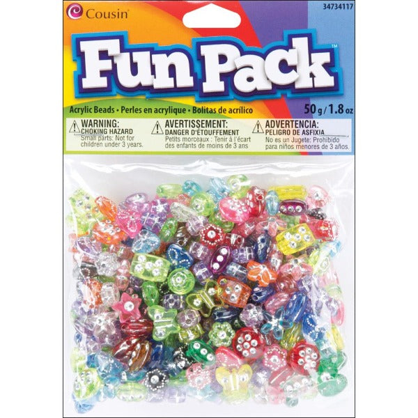 Fun Pack Acrylic Shaped Beads Notions Cousin