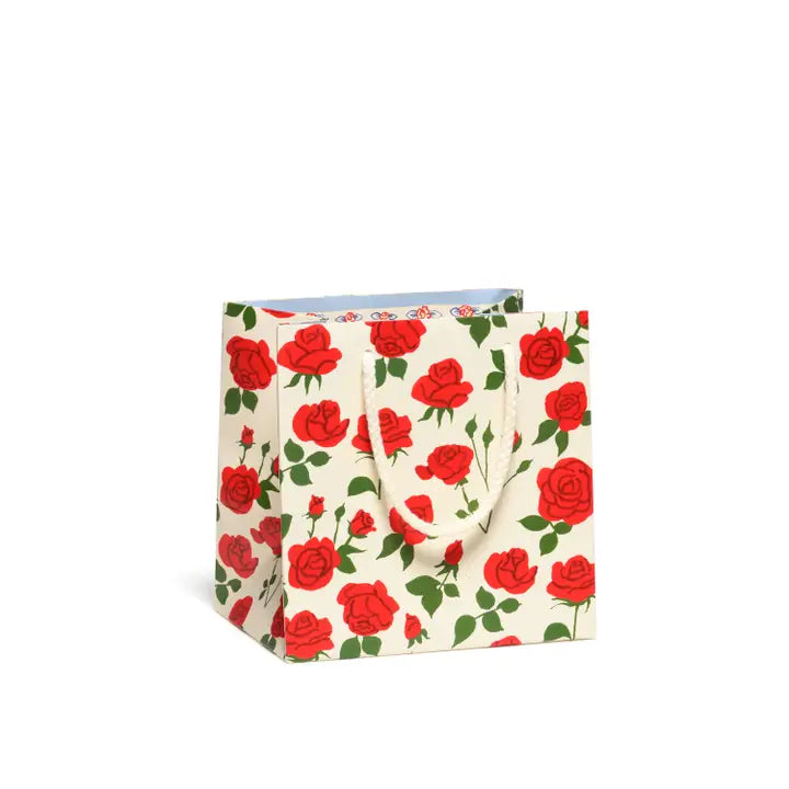 Blooming Roses Small Gift Bag Gift Wrap Red Cap Cards